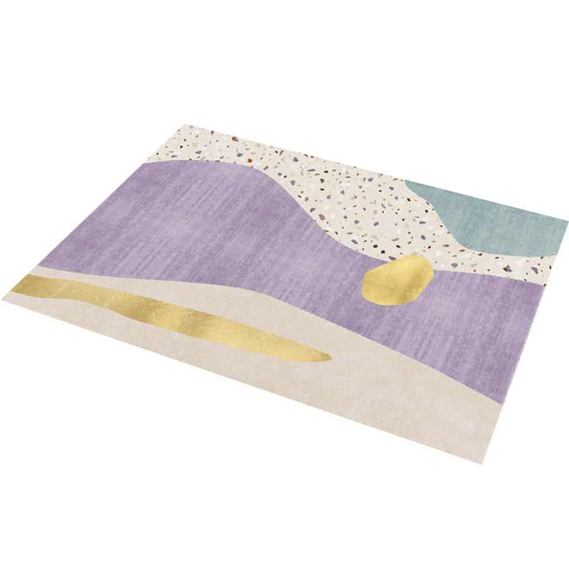 Calming Colorblock Rug Multi Color Cotton Blend Indoor Rug Anti-Slip Backing Machine Washable Carpet for Room Clearhalo 'Area Rug' 'Rug' 2225676