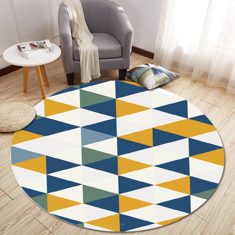 Multi Color Modern Rug Polyster Geometric Print Area Carpet Pet Friendly Non-Slip Rug for Home Decor Yellow Clearhalo 'Area Rug' 'Modern' 'Rugs' Rug' 2225701