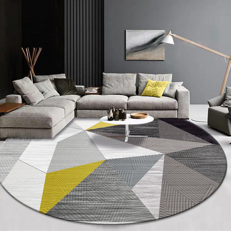 Comfort Bedroom Rug Multi Colored Geometric Print Carpet Polyster Non-Slip Backing Stain-Resistant Rug Clearhalo 'Area Rug' 'Modern' 'Rugs' Rug' 2225716