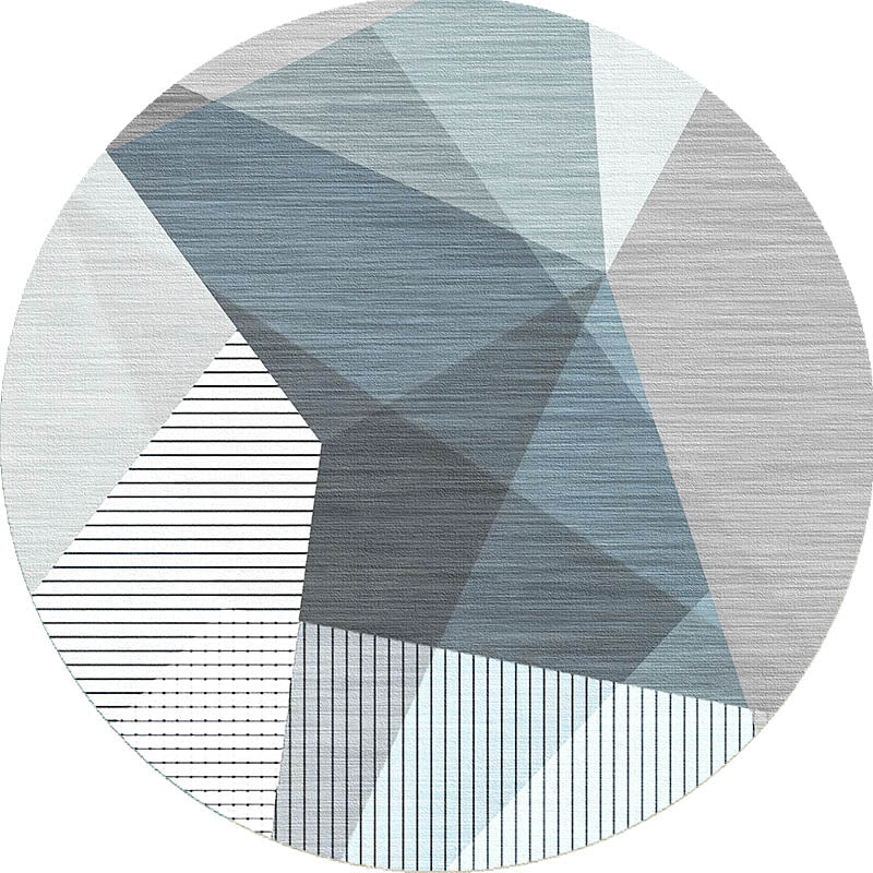 Comfort Bedroom Rug Multi Colored Geometric Print Carpet Polyster Non-Slip Backing Stain-Resistant Rug Light Gray Clearhalo 'Area Rug' 'Modern' 'Rugs' Rug' 2225722