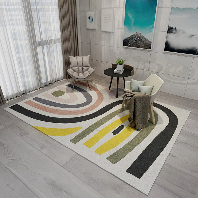 Multicolor Geometric Print Rug Synthetics Minimalist Area Carpet Easy Care Stain-Resistant Indoor Rug for Parlor Clearhalo 'Area Rug' 'Modern' 'Rugs' Rug' 2225792