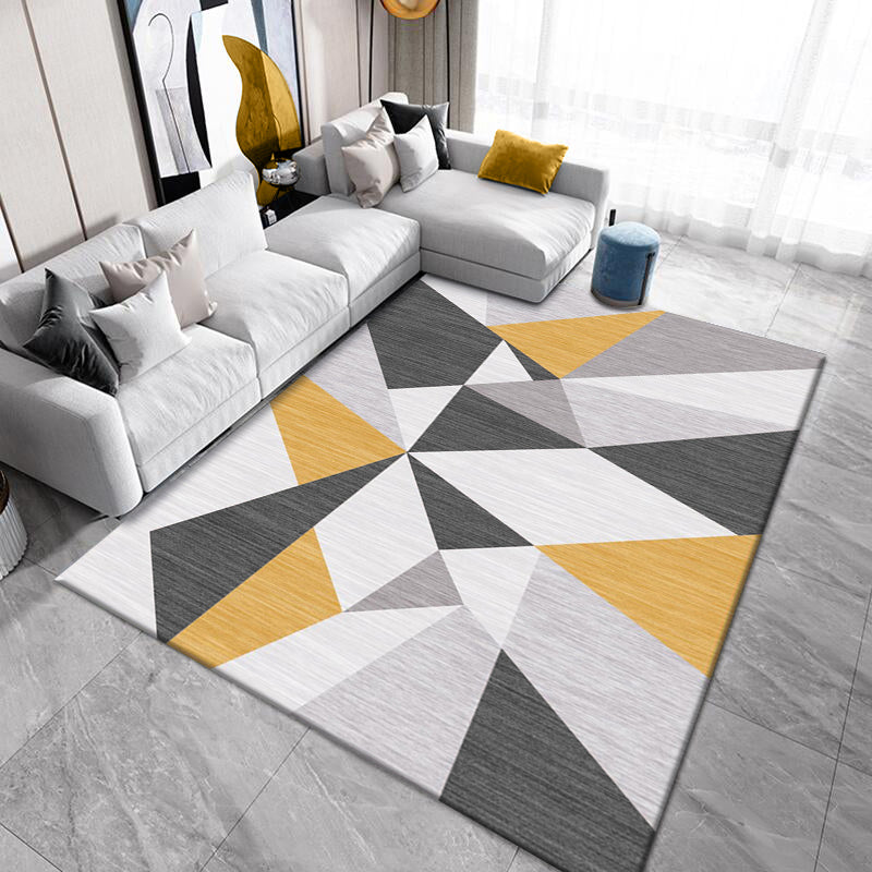 Western Bedroom Rug Multi Colored Geometric Print Carpet Cotton Blend Pet Friendly Easy Care Rug Clearhalo 'Area Rug' 'Modern' 'Rugs' Rug' 2225816