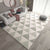 Western Bedroom Rug Multi Colored Geometric Print Carpet Cotton Blend Pet Friendly Easy Care Rug Cream Gray Clearhalo 'Area Rug' 'Modern' 'Rugs' Rug' 2225823