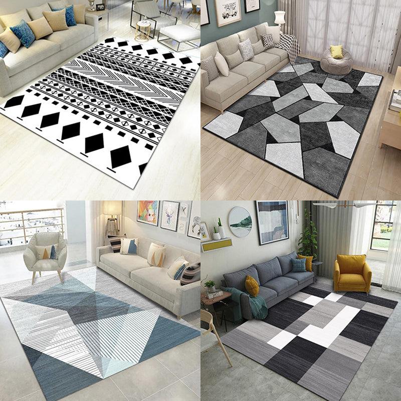 Multi Color Natural Rug Polyster Geo Printed Area Rug Pet Friendly Stain-Resistant Carpet for Home Decoration Clearhalo 'Area Rug' 'Modern' 'Rugs' Rug' 2225828
