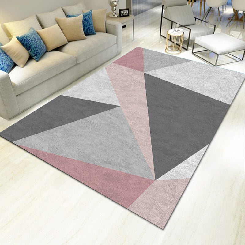 Multi Color Natural Rug Polyster Geo Printed Area Rug Pet Friendly Stain-Resistant Carpet for Home Decoration Clearhalo 'Area Rug' 'Modern' 'Rugs' Rug' 2225842