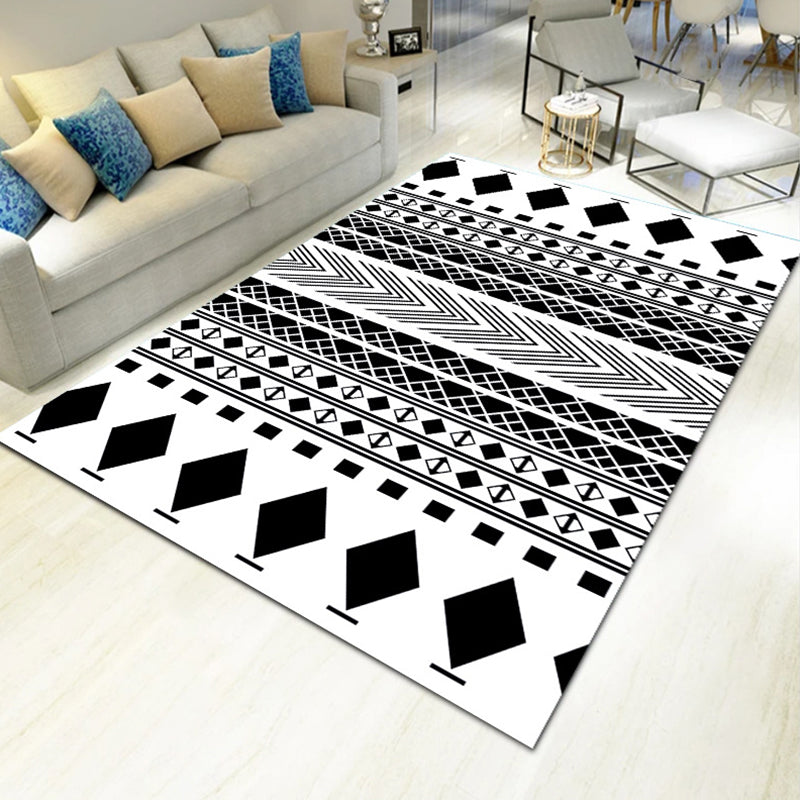 Multi Color Natural Rug Polyster Geo Printed Area Rug Pet Friendly Stain-Resistant Carpet for Home Decoration Clearhalo 'Area Rug' 'Modern' 'Rugs' Rug' 2225850