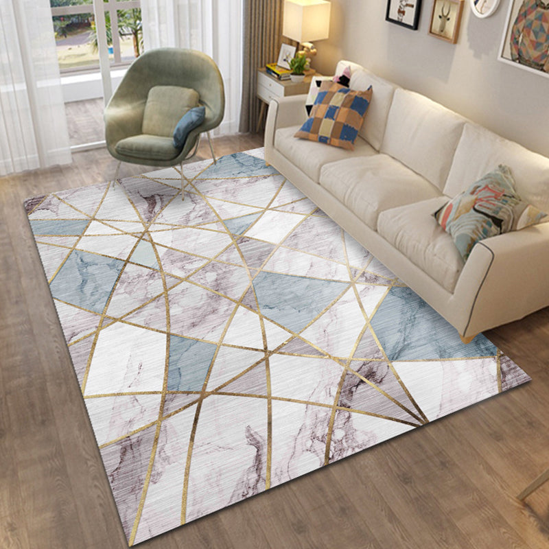 Multi Color Natural Rug Polyster Geo Printed Area Rug Pet Friendly Stain-Resistant Carpet for Home Decoration Clearhalo 'Area Rug' 'Modern' 'Rugs' Rug' 2225855