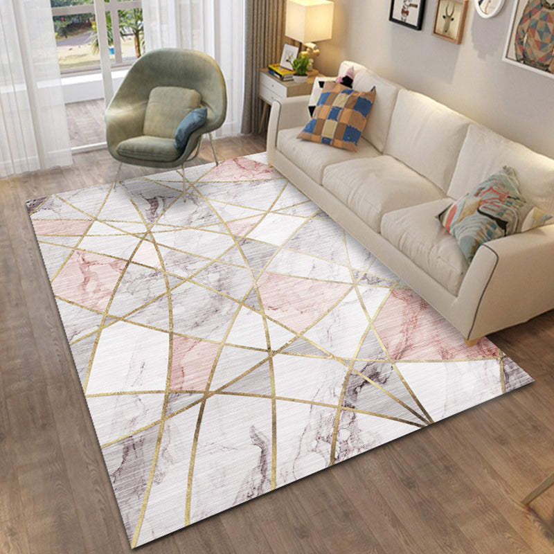Multi Color Natural Rug Polyster Geo Printed Area Rug Pet Friendly Stain-Resistant Carpet for Home Decoration Clearhalo 'Area Rug' 'Modern' 'Rugs' Rug' 2225864