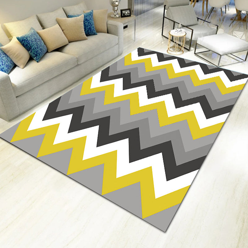 Multi Color Natural Rug Polyster Geo Printed Area Rug Pet Friendly Stain-Resistant Carpet for Home Decoration Clearhalo 'Area Rug' 'Modern' 'Rugs' Rug' 2225865