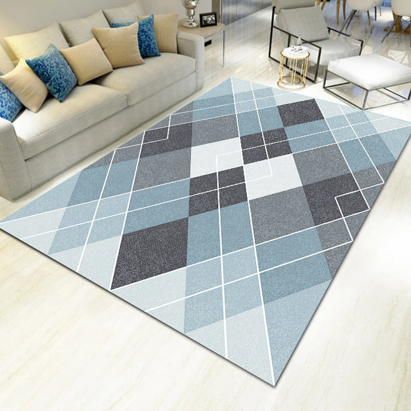 Contemporary Living Room Rug Multi-Colored Geo Patterned Carpet Synthetics Pet Friendly Machine Washable Rug Clearhalo 'Area Rug' 'Modern' 'Rugs' Rug' 2225872