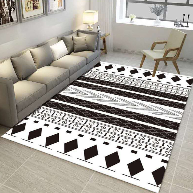 Contemporary Living Room Rug Multi-Colored Geo Patterned Carpet Synthetics Pet Friendly Machine Washable Rug Clearhalo 'Area Rug' 'Modern' 'Rugs' Rug' 2225890