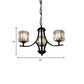 Mid-Century Cylinder Chandelier Light Crystal 4/6/8 Bulbs Hanging Ceiling Light in Black for Dining Room Clearhalo 'Ceiling Lights' 'Chandeliers' 'Modern Chandeliers' 'Modern' Lighting' 222592