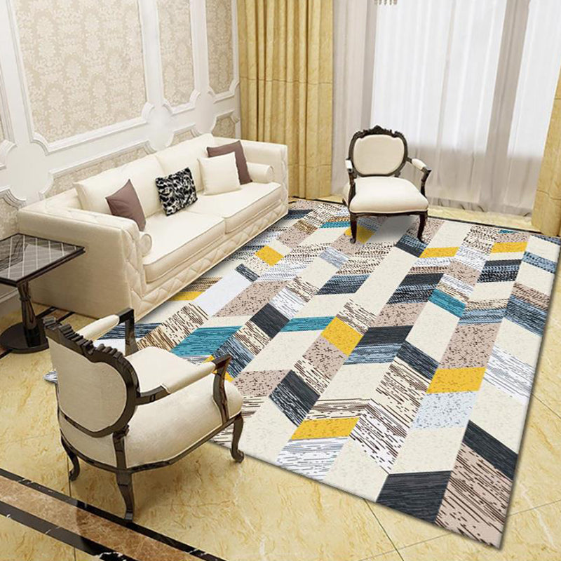 Modern Living Room Rug Multi Colored Geo Print Carpet Polypropylene Anti-Slip Pet Friendly Indoor Rug Clearhalo 'Area Rug' 'Modern' 'Rugs' Rug' 2226002
