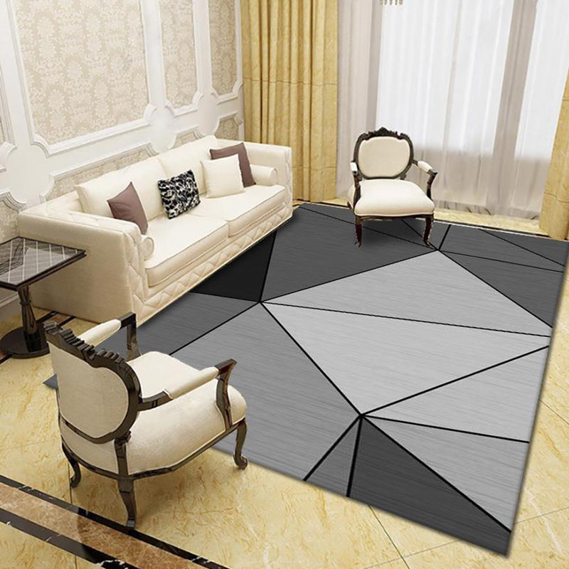 Modern Living Room Rug Multi Colored Geo Print Carpet Polypropylene Anti-Slip Pet Friendly Indoor Rug Clearhalo 'Area Rug' 'Modern' 'Rugs' Rug' 2226012
