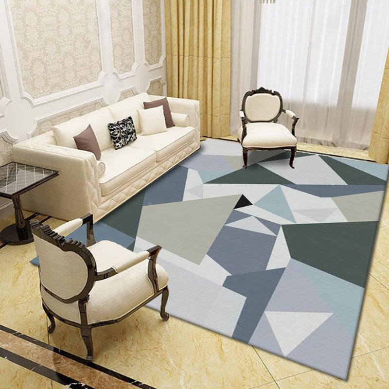 Modern Living Room Rug Multi Colored Geo Print Carpet Polypropylene Anti-Slip Pet Friendly Indoor Rug Clearhalo 'Area Rug' 'Modern' 'Rugs' Rug' 2226013