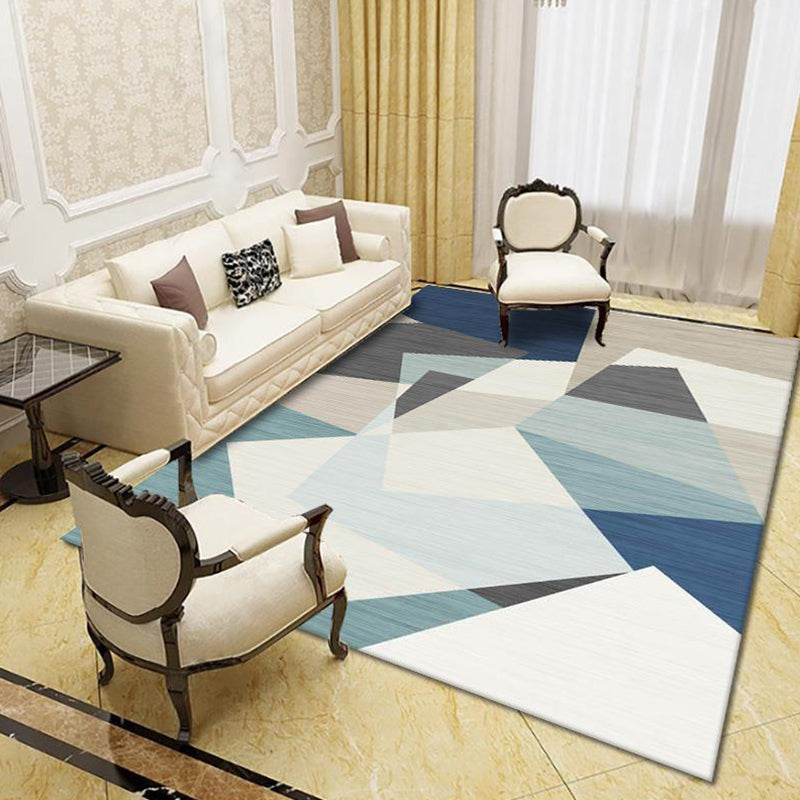 Modern Living Room Rug Multi Colored Geo Print Carpet Polypropylene Anti-Slip Pet Friendly Indoor Rug Clearhalo 'Area Rug' 'Modern' 'Rugs' Rug' 2226018