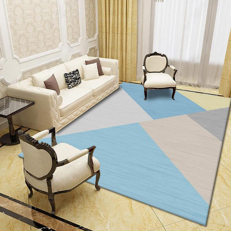 Modern Living Room Rug Multi Colored Geo Print Carpet Polypropylene Anti-Slip Pet Friendly Indoor Rug Clearhalo 'Area Rug' 'Modern' 'Rugs' Rug' 2226025