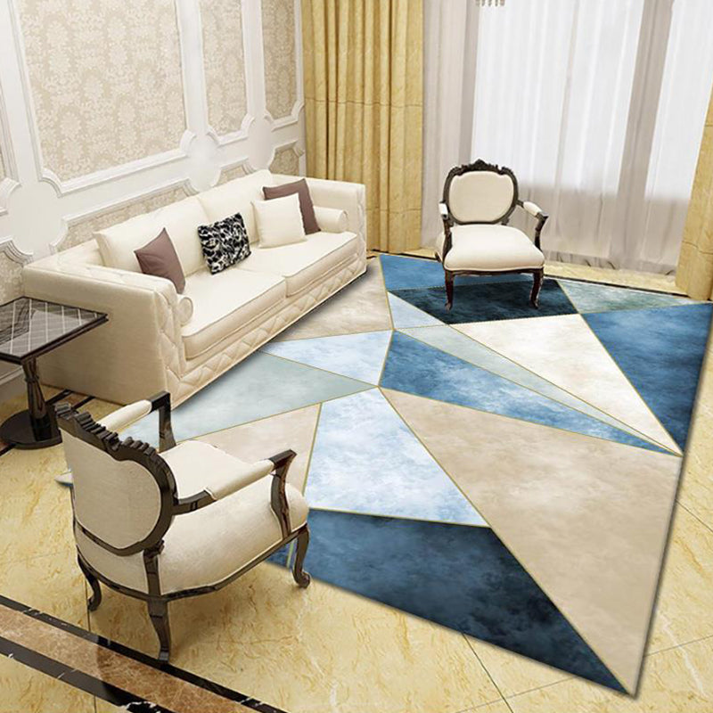 Modern Living Room Rug Multi Colored Geo Print Carpet Polypropylene Anti-Slip Pet Friendly Indoor Rug Clearhalo 'Area Rug' 'Modern' 'Rugs' Rug' 2226031