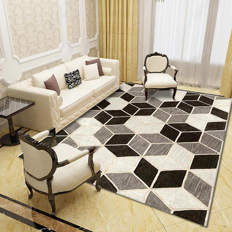 Modern Living Room Rug Multi Colored Geo Print Carpet Polypropylene Anti-Slip Pet Friendly Indoor Rug Clearhalo 'Area Rug' 'Modern' 'Rugs' Rug' 2226032