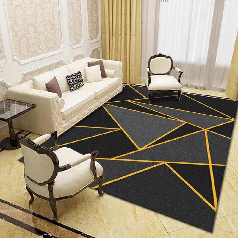 Modern Living Room Rug Multi Colored Geo Print Carpet Polypropylene Anti-Slip Pet Friendly Indoor Rug Clearhalo 'Area Rug' 'Modern' 'Rugs' Rug' 2226033