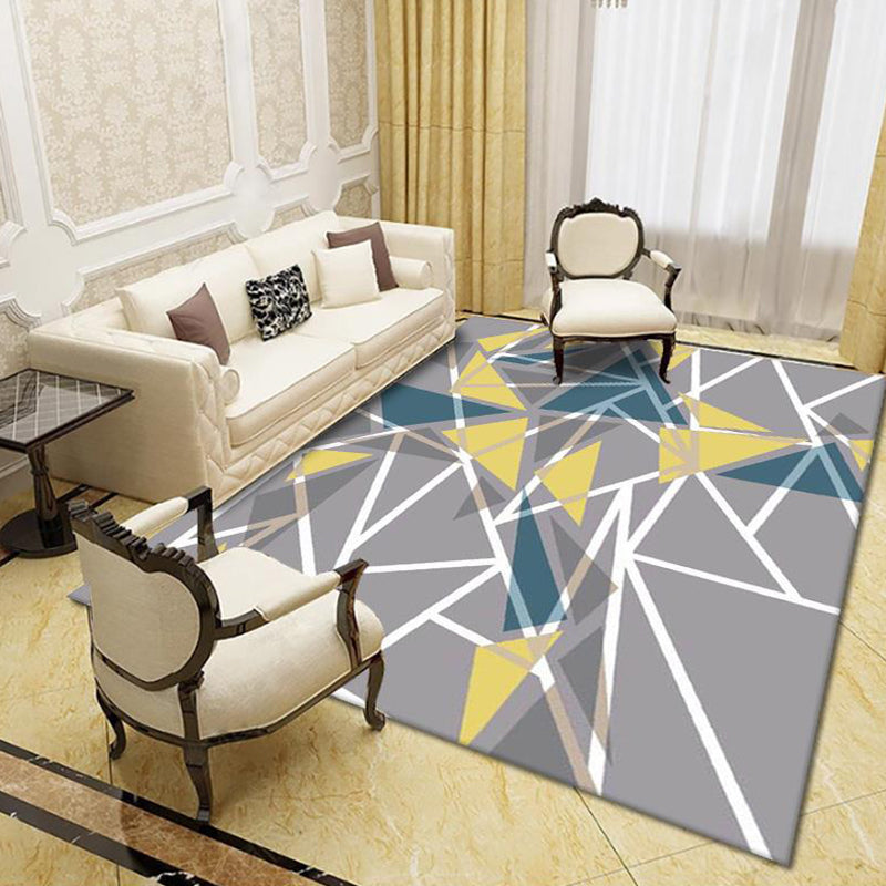 Modern Living Room Rug Multi Colored Geo Print Carpet Polypropylene Anti-Slip Pet Friendly Indoor Rug Clearhalo 'Area Rug' 'Modern' 'Rugs' Rug' 2226034