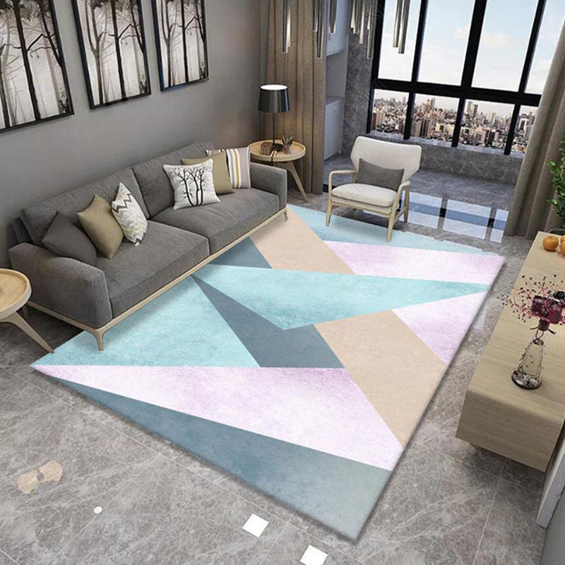 Multi-Colored Minimalist Rug Synthetics Geo Patterned Carpet Non-Slip Washable Indoor Rug for Parlor Light Pink Clearhalo 'Area Rug' 'Modern' 'Rugs' Rug' 2226053