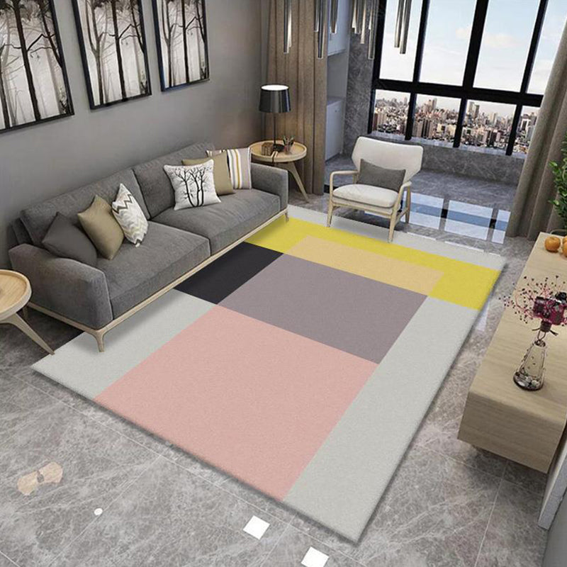 Multi-Colored Minimalist Rug Synthetics Geo Patterned Carpet Non-Slip Washable Indoor Rug for Parlor Clearhalo 'Area Rug' 'Modern' 'Rugs' Rug' 2226058