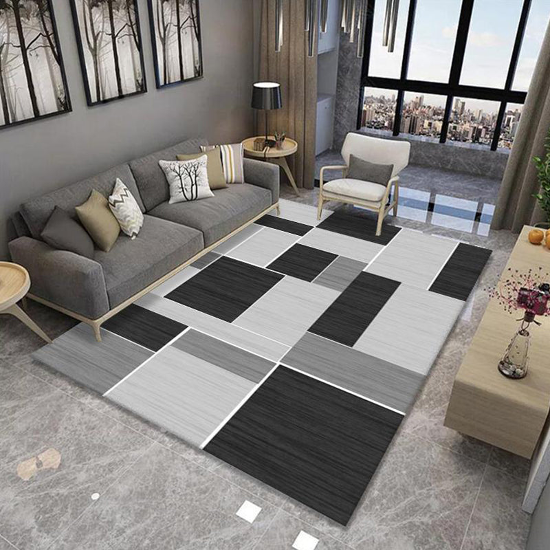 Multi-Colored Minimalist Rug Synthetics Geo Patterned Carpet Non-Slip Washable Indoor Rug for Parlor Clearhalo 'Area Rug' 'Modern' 'Rugs' Rug' 2226059