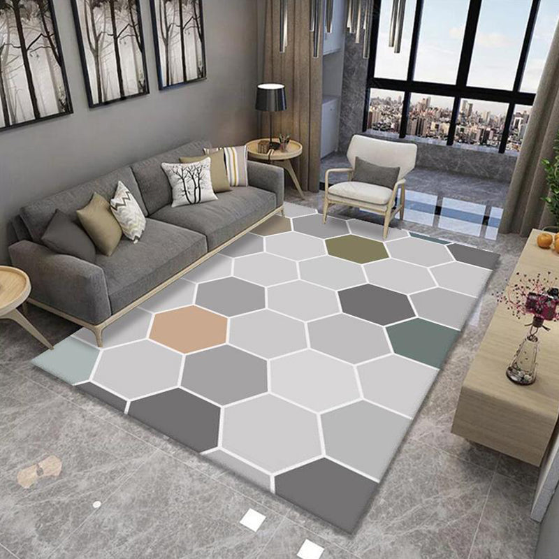 Multi-Colored Minimalist Rug Synthetics Geo Patterned Carpet Non-Slip Washable Indoor Rug for Parlor Clearhalo 'Area Rug' 'Modern' 'Rugs' Rug' 2226063