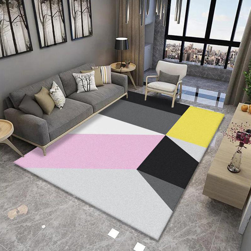 Multi-Colored Minimalist Rug Synthetics Geo Patterned Carpet Non-Slip Washable Indoor Rug for Parlor Clearhalo 'Area Rug' 'Modern' 'Rugs' Rug' 2226069