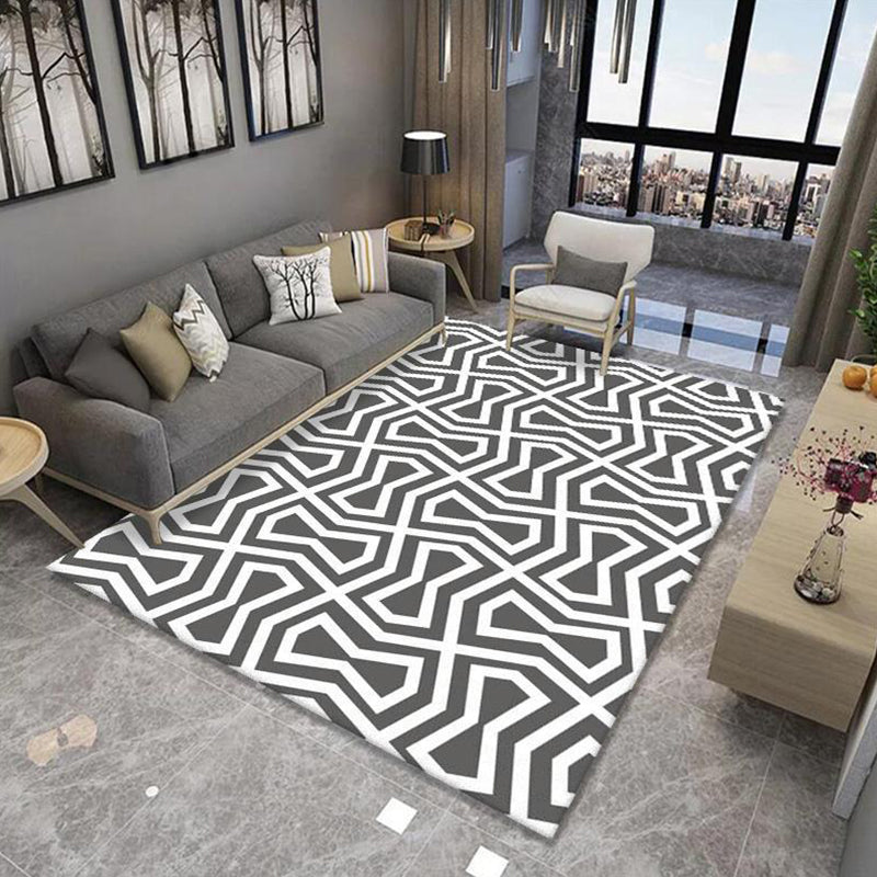 Multi-Colored Minimalist Rug Synthetics Geo Patterned Carpet Non-Slip Washable Indoor Rug for Parlor Clearhalo 'Area Rug' 'Modern' 'Rugs' Rug' 2226085