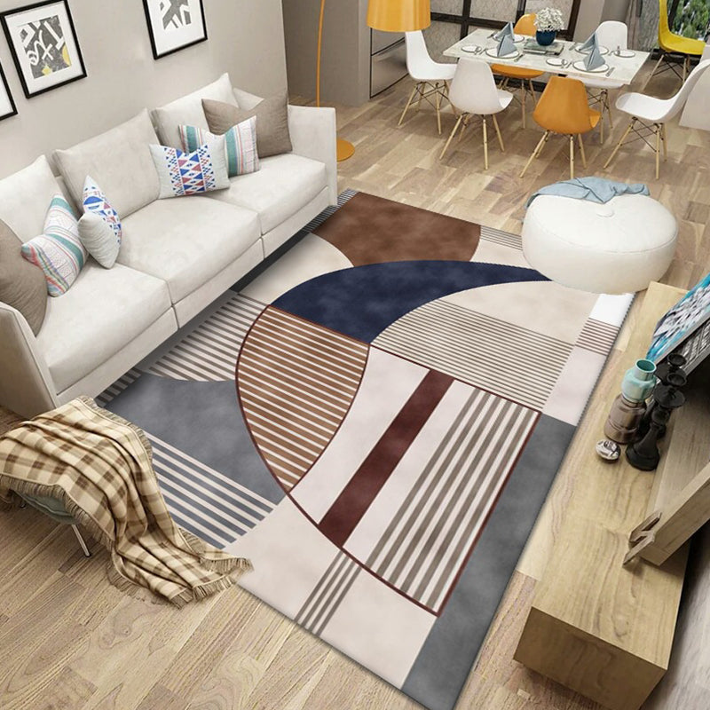 Multicolored Nordic Rug Polyster Geometric Printed Carpet Washable Anti-Slip Backing Area Rug for Decoration Clearhalo 'Area Rug' 'Modern' 'Rugs' Rug' 2226121