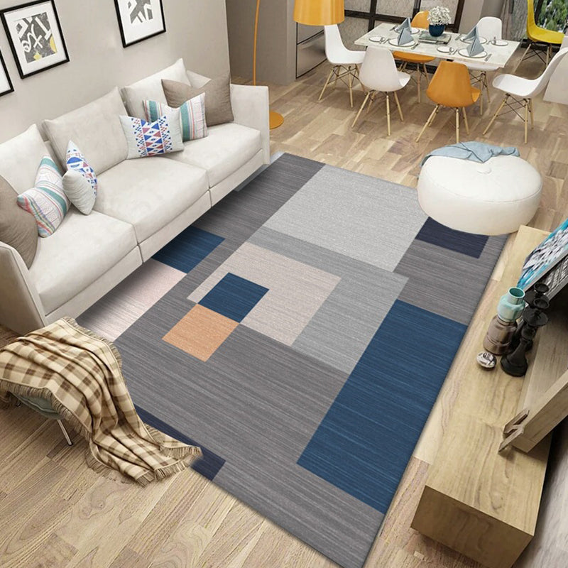 Multicolored Nordic Rug Polyster Geometric Printed Carpet Washable Anti-Slip Backing Area Rug for Decoration Clearhalo 'Area Rug' 'Modern' 'Rugs' Rug' 2226124