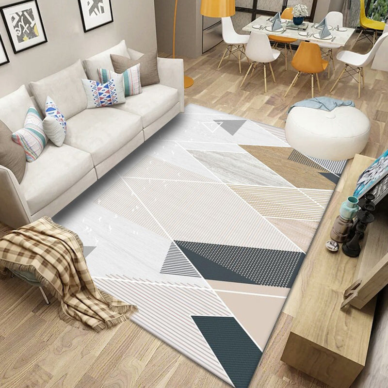 Multicolored Nordic Rug Polyster Geometric Printed Carpet Washable Anti-Slip Backing Area Rug for Decoration Clearhalo 'Area Rug' 'Modern' 'Rugs' Rug' 2226125