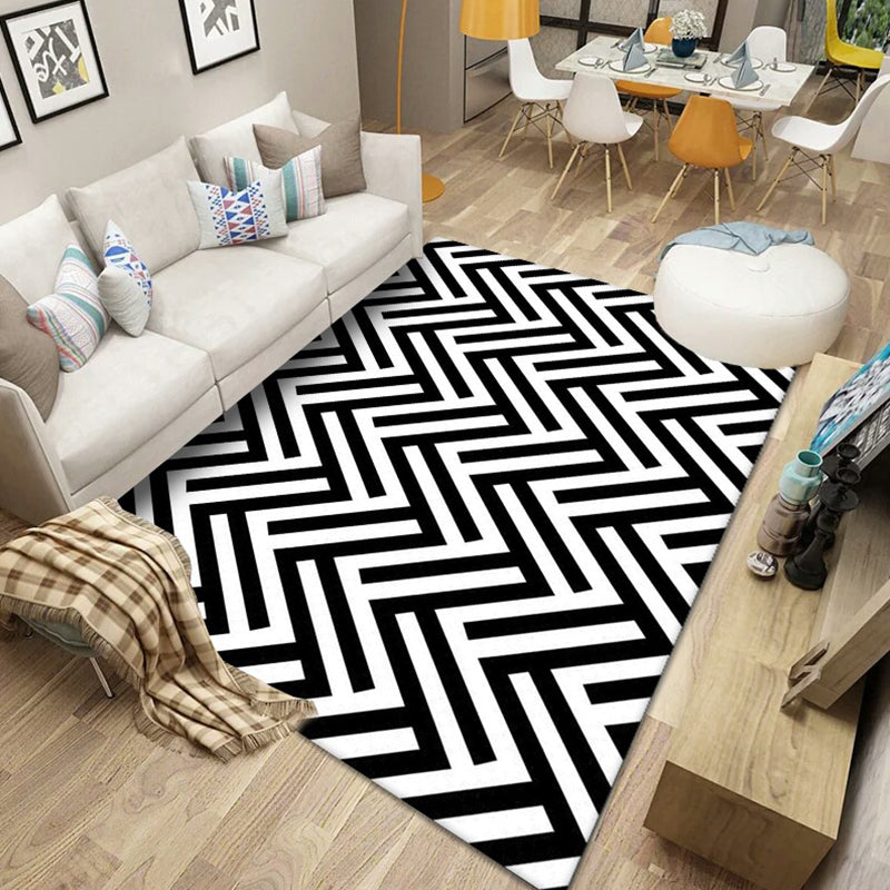Multicolored Nordic Rug Polyster Geometric Printed Carpet Washable Anti-Slip Backing Area Rug for Decoration Clearhalo 'Area Rug' 'Modern' 'Rugs' Rug' 2226130