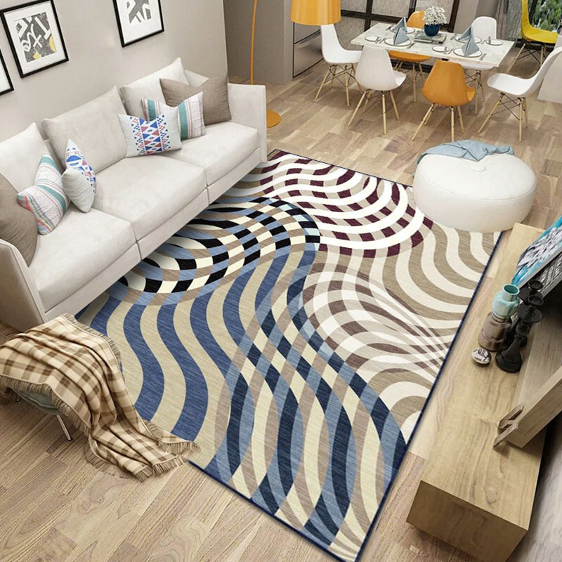 Multicolored Nordic Rug Polyster Geometric Printed Carpet Washable Anti-Slip Backing Area Rug for Decoration Clearhalo 'Area Rug' 'Modern' 'Rugs' Rug' 2226132