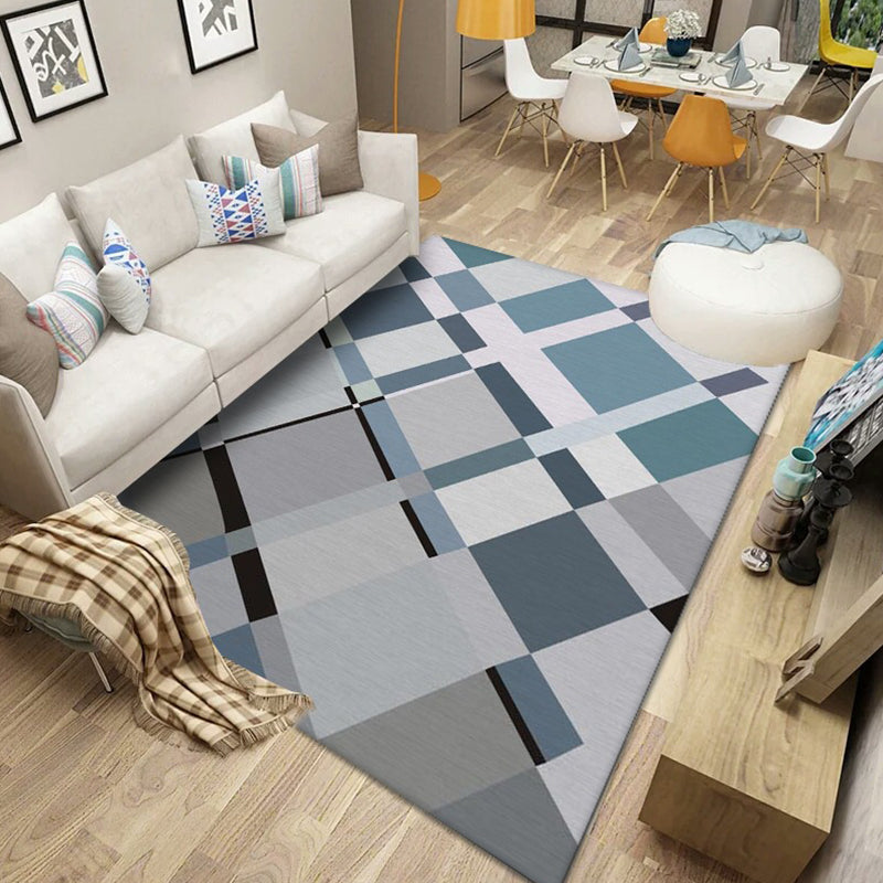 Multicolored Nordic Rug Polyster Geometric Printed Carpet Washable Anti-Slip Backing Area Rug for Decoration Clearhalo 'Area Rug' 'Modern' 'Rugs' Rug' 2226140