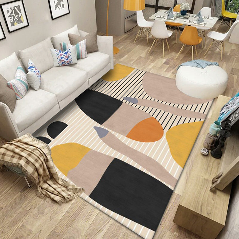 Multicolored Nordic Rug Polyster Geometric Printed Carpet Washable Anti-Slip Backing Area Rug for Decoration Clearhalo 'Area Rug' 'Modern' 'Rugs' Rug' 2226141