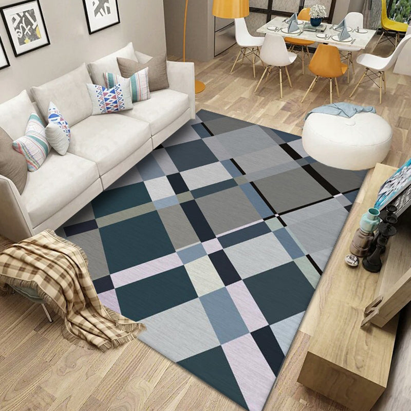 Multicolored Nordic Rug Polyster Geometric Printed Carpet Washable Anti-Slip Backing Area Rug for Decoration Clearhalo 'Area Rug' 'Modern' 'Rugs' Rug' 2226147