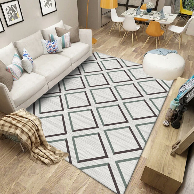 Multicolored Nordic Rug Polyster Geometric Printed Carpet Washable Anti-Slip Backing Area Rug for Decoration Clearhalo 'Area Rug' 'Modern' 'Rugs' Rug' 2226151
