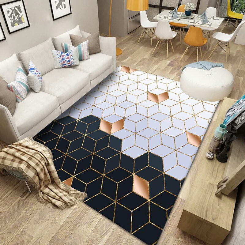 Multicolored Nordic Rug Polyster Geometric Printed Carpet Washable Anti-Slip Backing Area Rug for Decoration Clearhalo 'Area Rug' 'Modern' 'Rugs' Rug' 2226154
