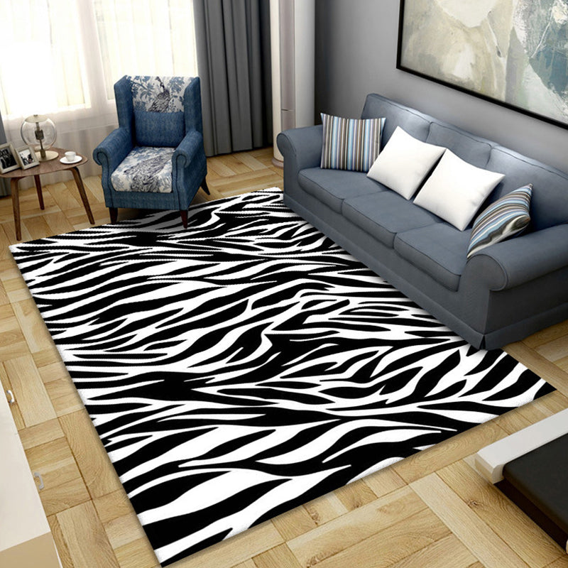 Contemporary Living Room Rug Multicolor Geo Printed Area Rug Polyster Pet Friendly Easy Care Carpet Textured White Clearhalo 'Area Rug' 'Modern' 'Rugs' Rug' 2226169