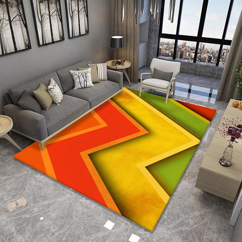 Multi Colored Nordic Rug Polyster Geo Patterned Indoor Rug Anti-Slip Pet Friendly Washable Carpet for Parlor Clearhalo 'Area Rug' 'Modern' 'Rugs' Rug' 2226213