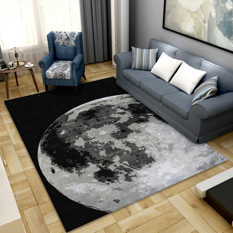 Multi Colored Nordic Rug Polyster Geo Patterned Indoor Rug Anti-Slip Pet Friendly Washable Carpet for Parlor Black Clearhalo 'Area Rug' 'Modern' 'Rugs' Rug' 2226215