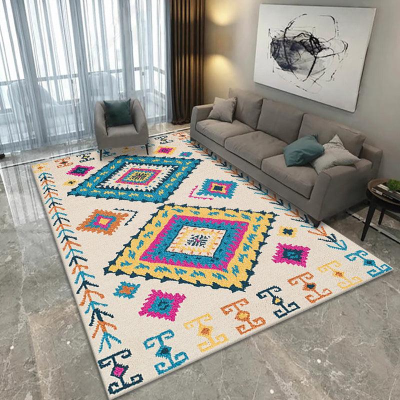 Multi Colored Nordic Rug Polyster Geo Patterned Indoor Rug Anti-Slip Pet Friendly Washable Carpet for Parlor Clearhalo 'Area Rug' 'Modern' 'Rugs' Rug' 2226227