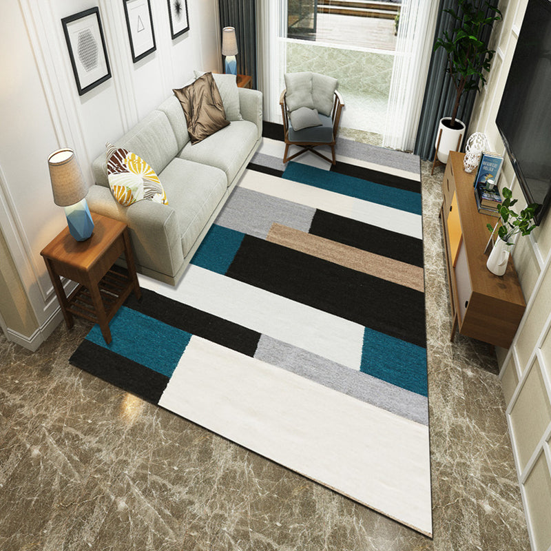 Simple Multi-Color Abstract Rug Synthetics Modern Area Carpet Non-Slip Backing Pet Friendly Rug for Living Room Dark Blue Clearhalo 'Area Rug' 'Modern' 'Rugs' Rug' 2226250