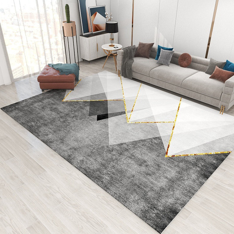 Minimalist Home Decor Rug Multi-Color Abstract Area Carpet Cotton Blend Washable Anti-Slip Backing Rug Clearhalo 'Area Rug' 'Modern' 'Rugs' Rug' 2226280