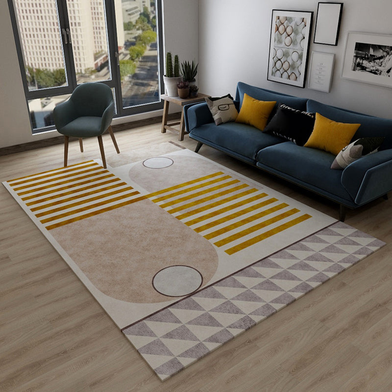 Casual Bedroom Rug Multi Color Geometric Print Rug Polyster Non-Slip Backing Stain-Resistant Carpet Light Gray Clearhalo 'Area Rug' 'Modern' 'Rugs' Rug' 2226293