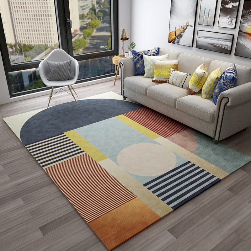Casual Bedroom Rug Multi Color Geometric Print Rug Polyster Non-Slip Backing Stain-Resistant Carpet Dark Yellow Clearhalo 'Area Rug' 'Modern' 'Rugs' Rug' 2226301