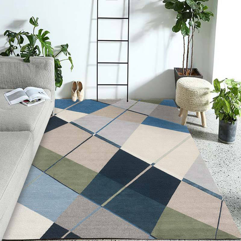 Western Geo Printed Rug Multicolor Synthetics Indoor Rug Machine Washable Anti-Slip Backing Carpet for Room Navy Clearhalo 'Area Rug' 'Modern' 'Rugs' Rug' 2226307